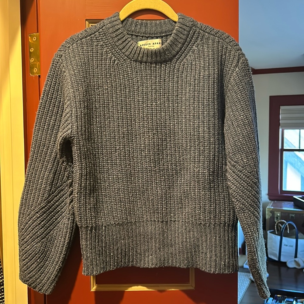 Blue wool apiece apart sweater